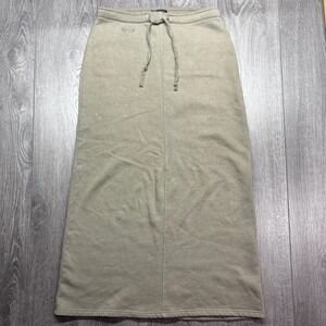 Vintage Ralph Lauren Small Military Cotton Maxi Skirt Sweat pant Green 30